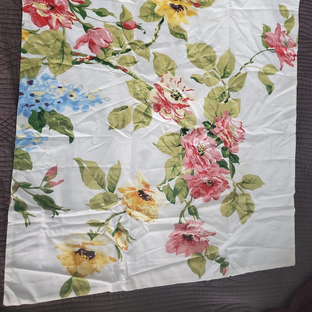 Pottery Barn Cream Peony Flower Standard Sham - Picture 2 of 2